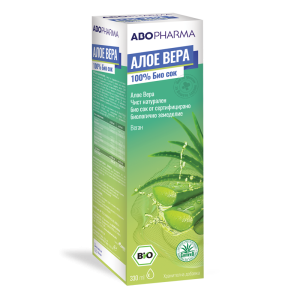 АBO Pharma - Алое Вера 99.8% - сок от свежи растения - 330 ml BIO