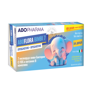 ABO FLORA 7 - 7 милиарда живи бактерии пребиотик+синбиотик,6 бр течни флакона/оп.